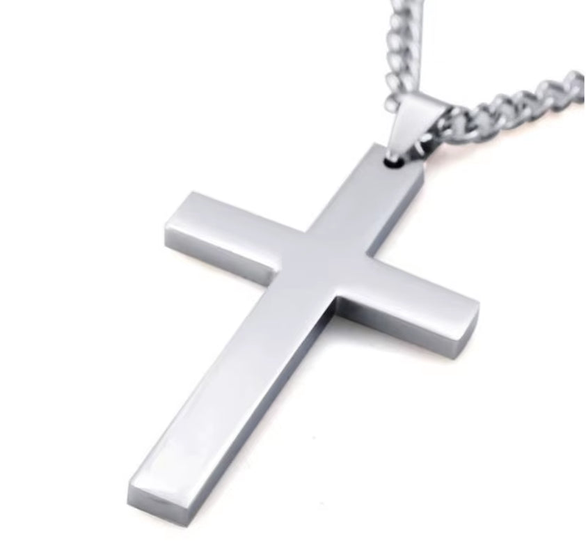 Luxe Cross Sweater Chain – Titanium Steel Boldness with Seasonal Edge