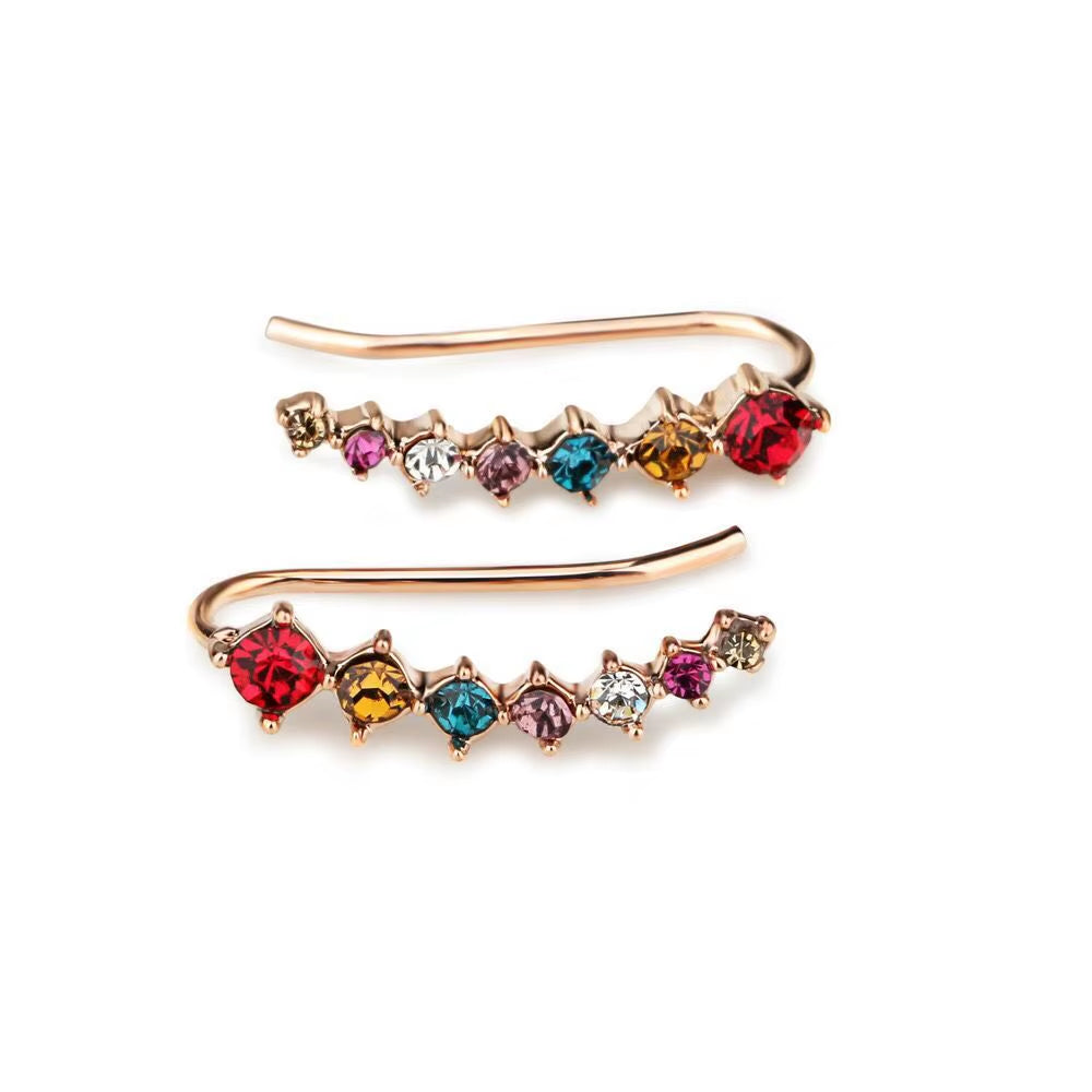 RoséLuxe™ Zircon Drop Hook Earrings – Pure Elegance in Every Sparkle