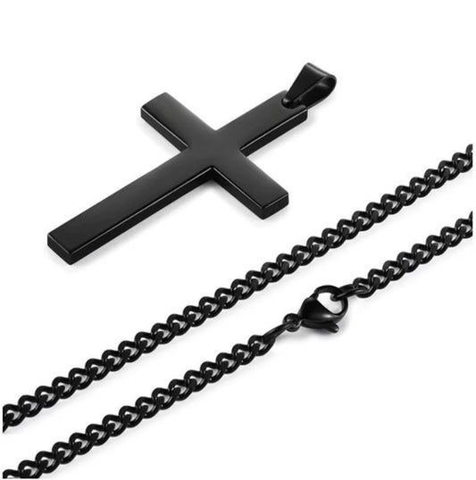 Luxe Cross Sweater Chain – Titanium Steel Boldness with Seasonal Edge